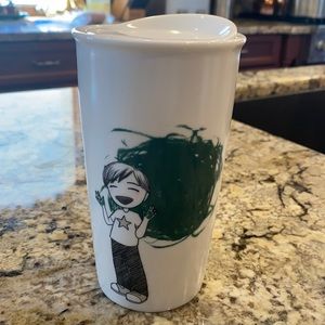 Starbucks Fingerpaint Ceramic Tumbler